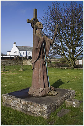 Statue of St. Aidan on Lindisfarne