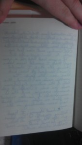 The other side of a written page