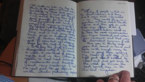 Double-page spread, left page written on both sides