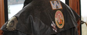 The badges on the back of JTA's coat